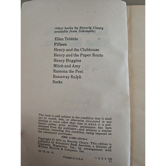 Vtg Ramona the Brave by Beverly Cleary 1975 Vintage Scholastic Paperback Book - Picture 5 of 9